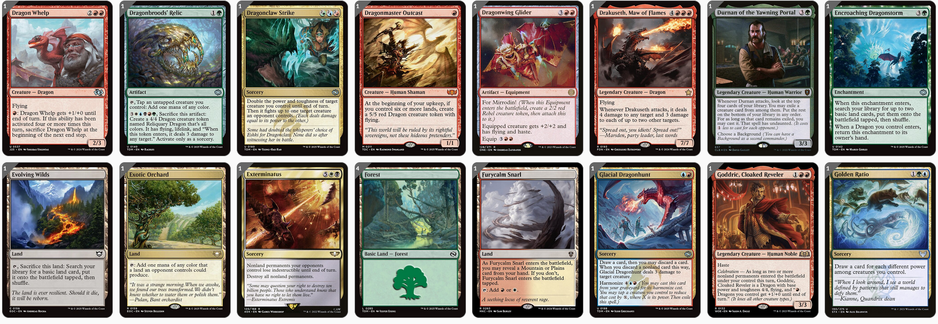 MTG Magic the Gathering Commander Deck - The Ur-Dragon (Dragon Tribal)