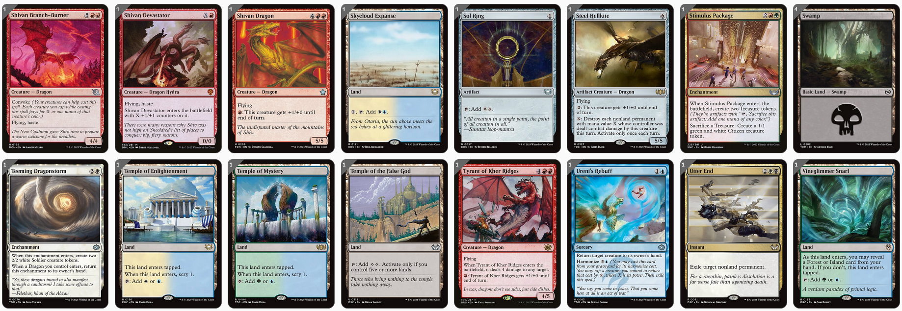 MTG Magic the Gathering Commander Deck - The Ur-Dragon (Dragon Tribal)