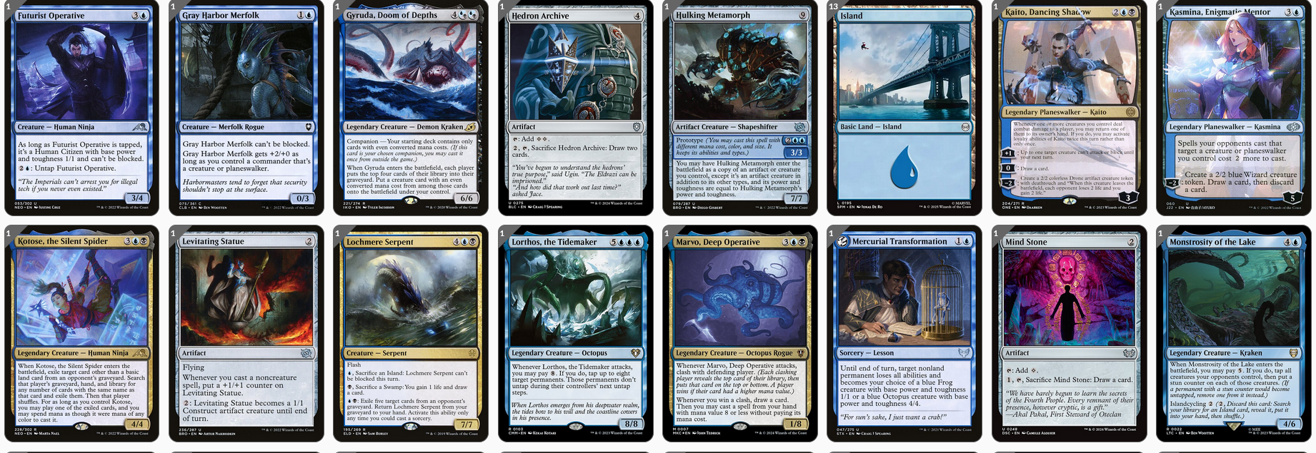 MTG Magic Commander Deck - Yuriko, the Tiger's Shadow (Ninja & Big Sea Monster)