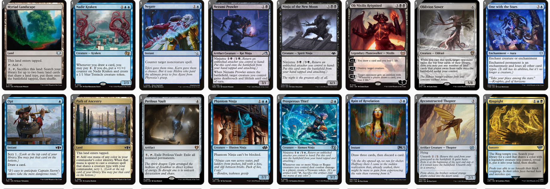MTG Magic Commander Deck - Yuriko, the Tiger's Shadow (Ninja & Big Sea Monster)