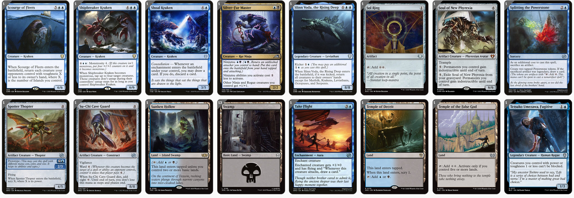 MTG Magic Commander Deck - Yuriko, the Tiger's Shadow (Ninja & Big Sea Monster)