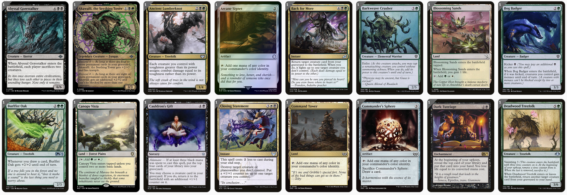 MTG Magic the Gathering Commander Deck - Colfenor, the Last Yew (Treefolk)