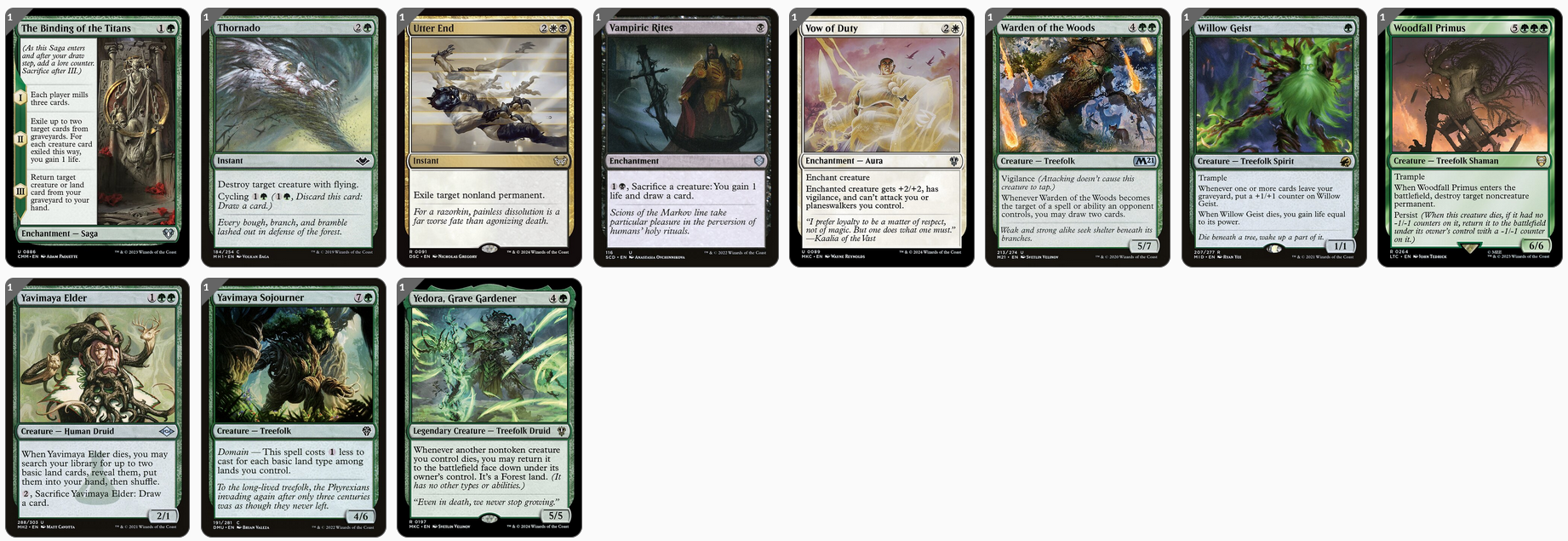 MTG Magic the Gathering Commander Deck - Colfenor, the Last Yew (Treefolk)