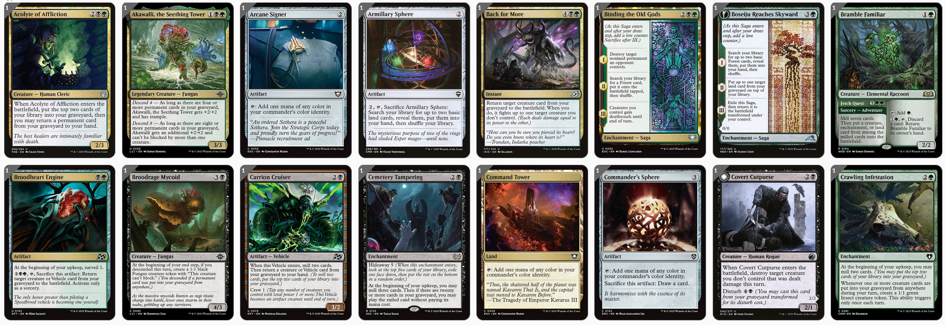 MTG Magic the Gathering Commander Deck - The Mycotyrant (Fungi, Saprolings)