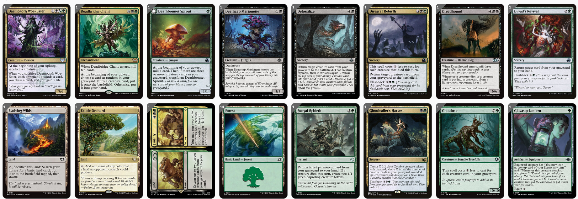 MTG Magic the Gathering Commander Deck - The Mycotyrant (Fungi, Saprolings)