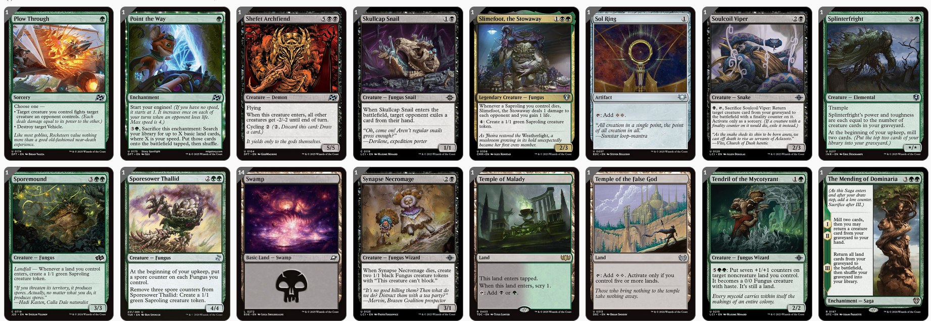 MTG Magic the Gathering Commander Deck - The Mycotyrant (Fungi, Saprolings)