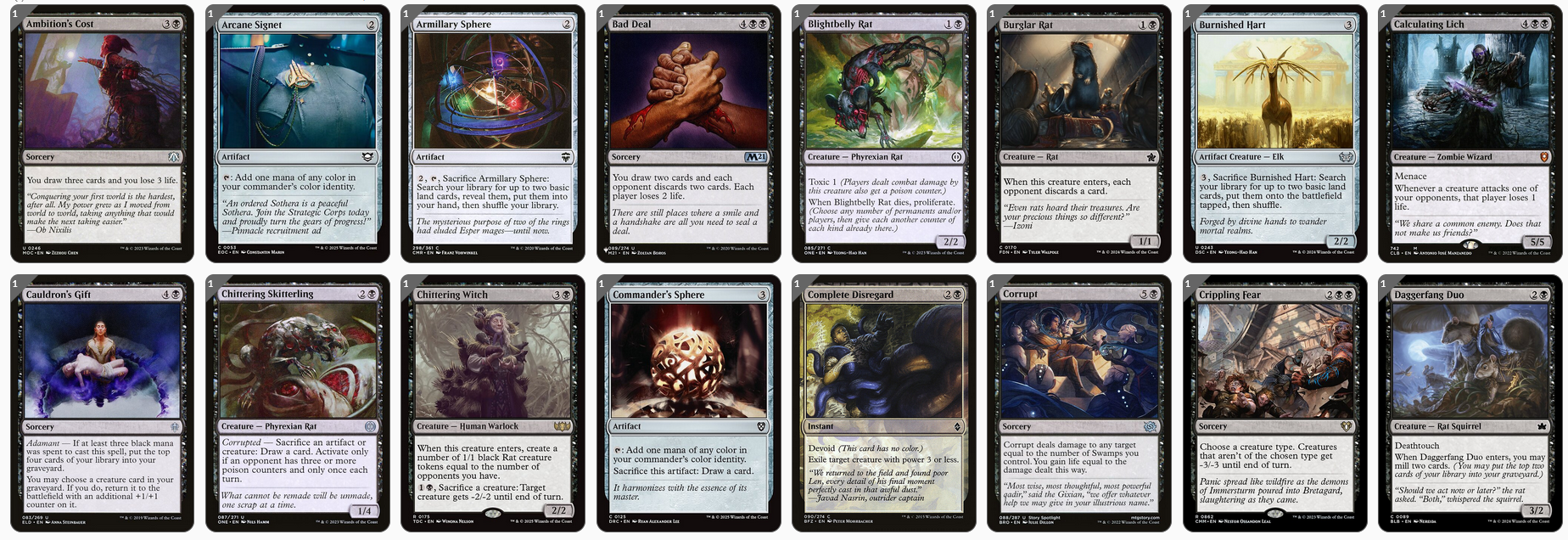 MTG Magic the Gathering Commander Deck - Karumonix, the Rat King (Toxic, Poison)