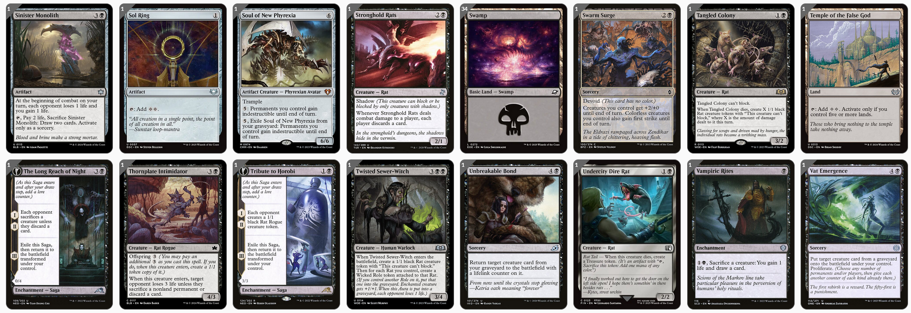 MTG Magic the Gathering Commander Deck - Karumonix, the Rat King (Toxic, Poison)