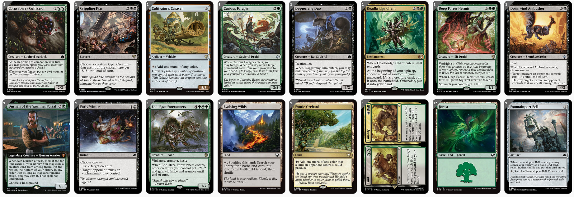 MTG Magic the Gathering Commander Deck - The Odd Acorn Gang (Squirrels & Tokens)