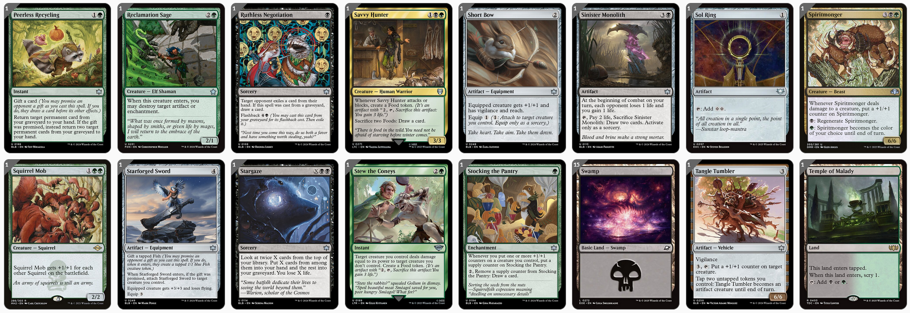 MTG Magic the Gathering Commander Deck - The Odd Acorn Gang (Squirrels & Tokens)