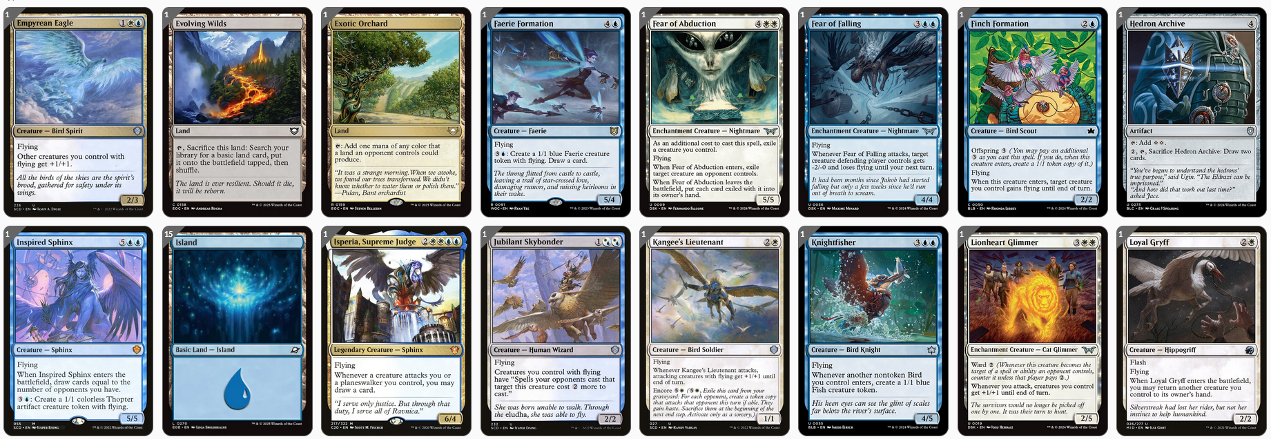 MTG Magic the Gathering Commander Deck - Kangee, Sky Warden (Flying Creatures)
