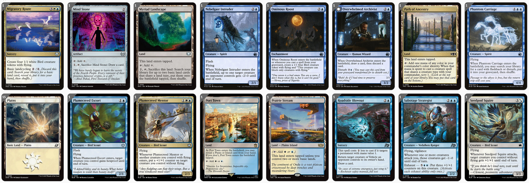 MTG Magic the Gathering Commander Deck - Kangee, Sky Warden (Flying Creatures)