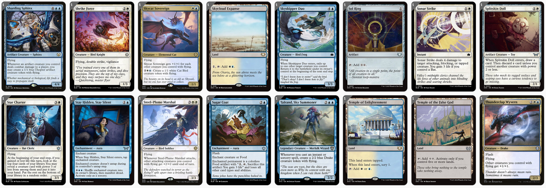MTG Magic the Gathering Commander Deck - Kangee, Sky Warden (Flying Creatures)
