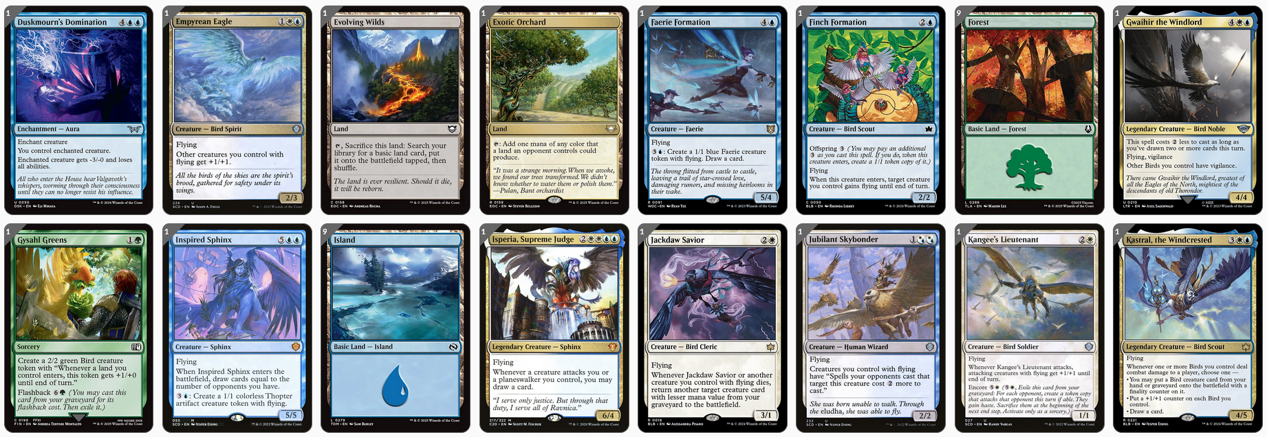 MTG Magic the Gathering Commander Deck - Choco, Seeker of Paradise (Lands & Birds)