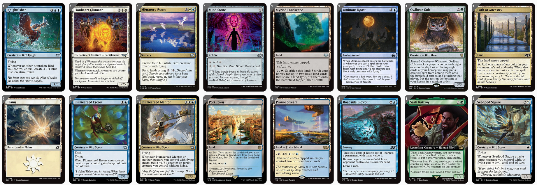 MTG Magic the Gathering Commander Deck - Choco, Seeker of Paradise (Lands & Birds)