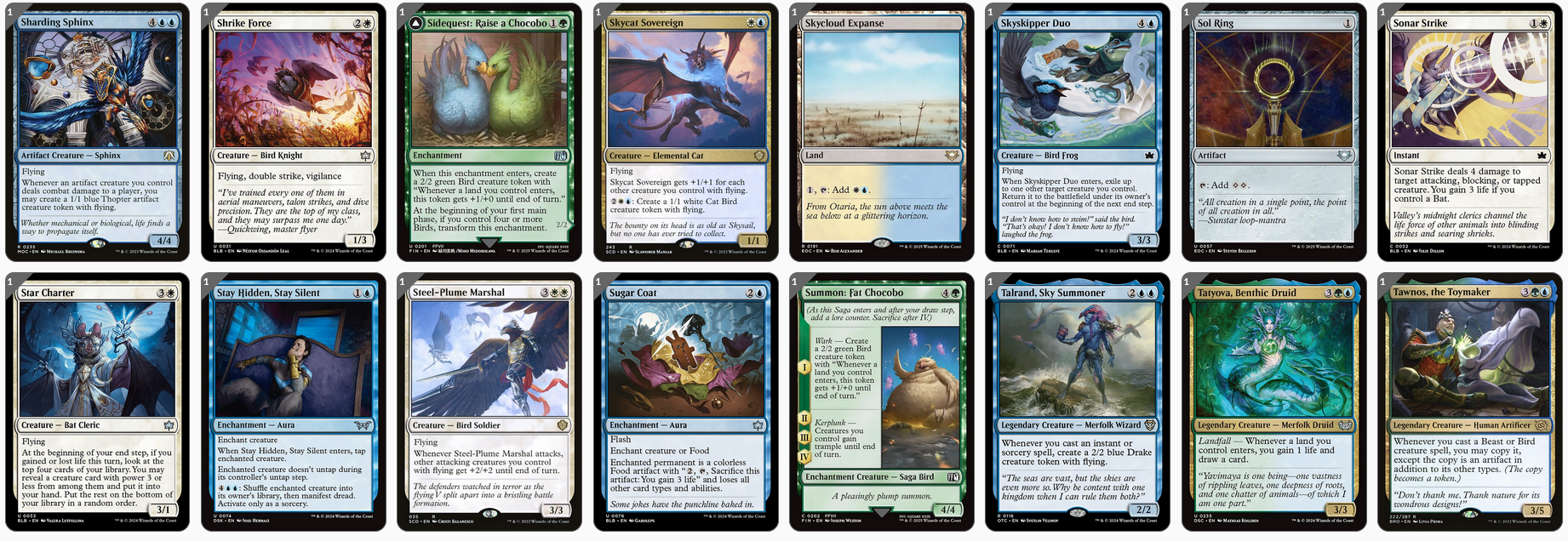 MTG Magic the Gathering Commander Deck - Choco, Seeker of Paradise (Lands & Birds)