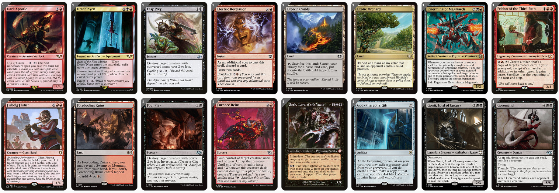 MTG Magic the Gathering Commander Deck - Kethek, Crucible Goliath (Steal & Sacrifice)