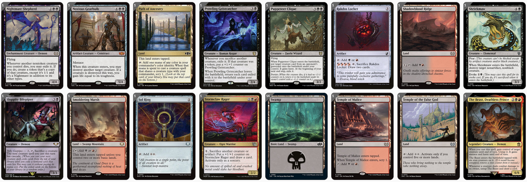 MTG Magic the Gathering Commander Deck - Kethek, Crucible Goliath (Steal & Sacrifice)