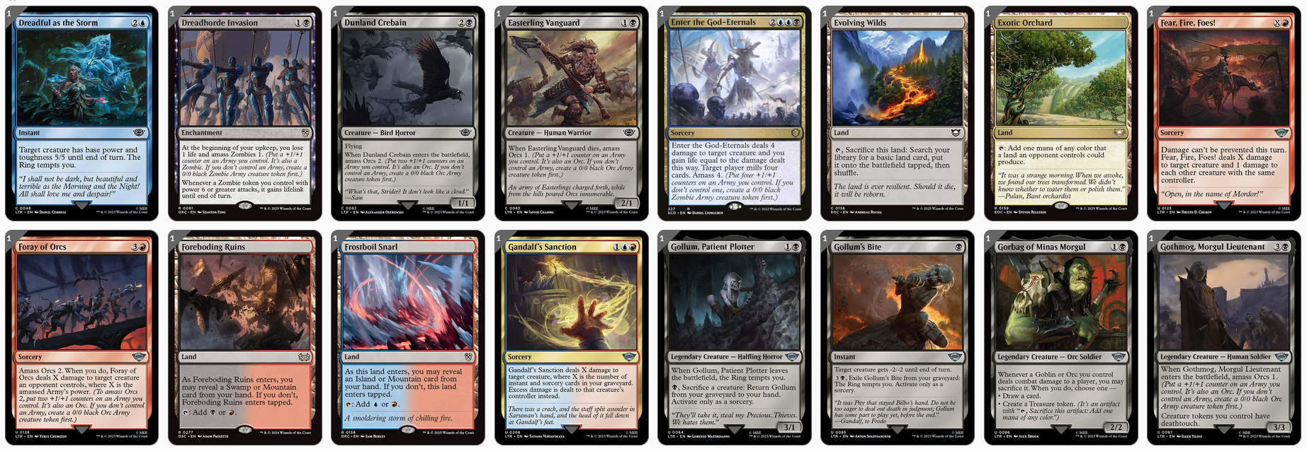 MTG Magic the Gathering Commander Deck - Sauron, the Dark Lord (Orcs, Amass)