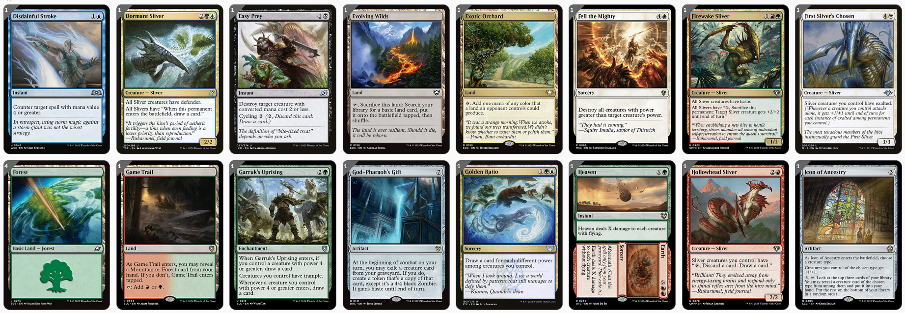 MTG Magic 100-Karten Commander Deck - The First Sliver (Remasuri, Slivers, Cascade)