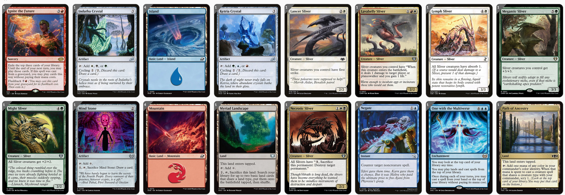 MTG Magic 100-Karten Commander Deck - The First Sliver (Remasuri, Slivers, Cascade)