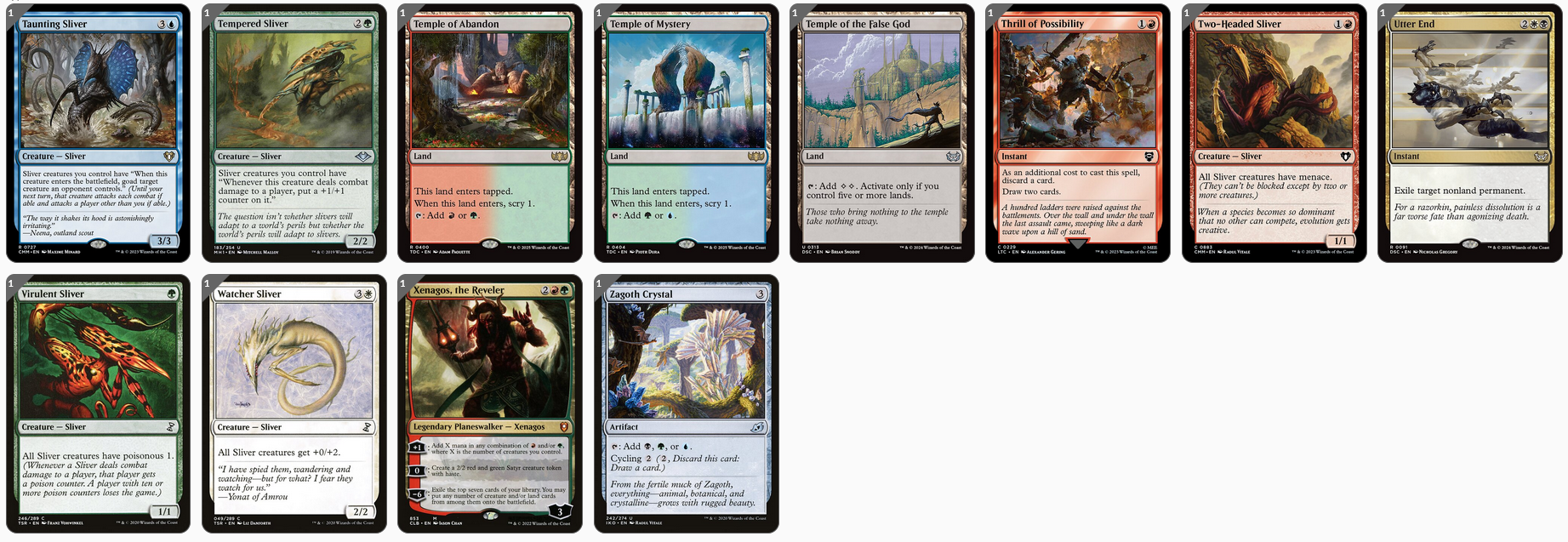 MTG Magic 100-Karten Commander Deck - The First Sliver (Remasuri, Slivers, Cascade)