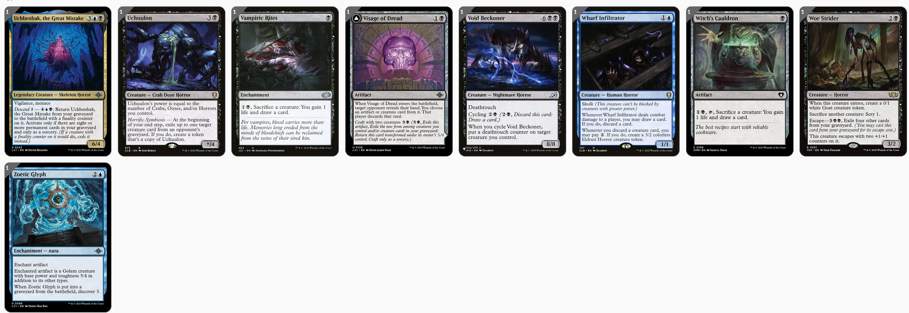 MTG Magic the Gathering Commander Deck - Captain N'ghathrod (Horror)