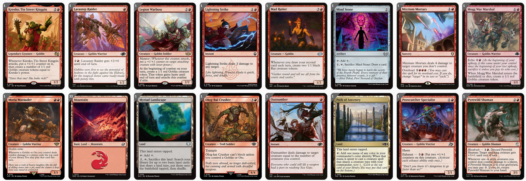 MTG Magic the Gathering Commander Deck - Krenko, Mob Boss (Goblin Chaos)