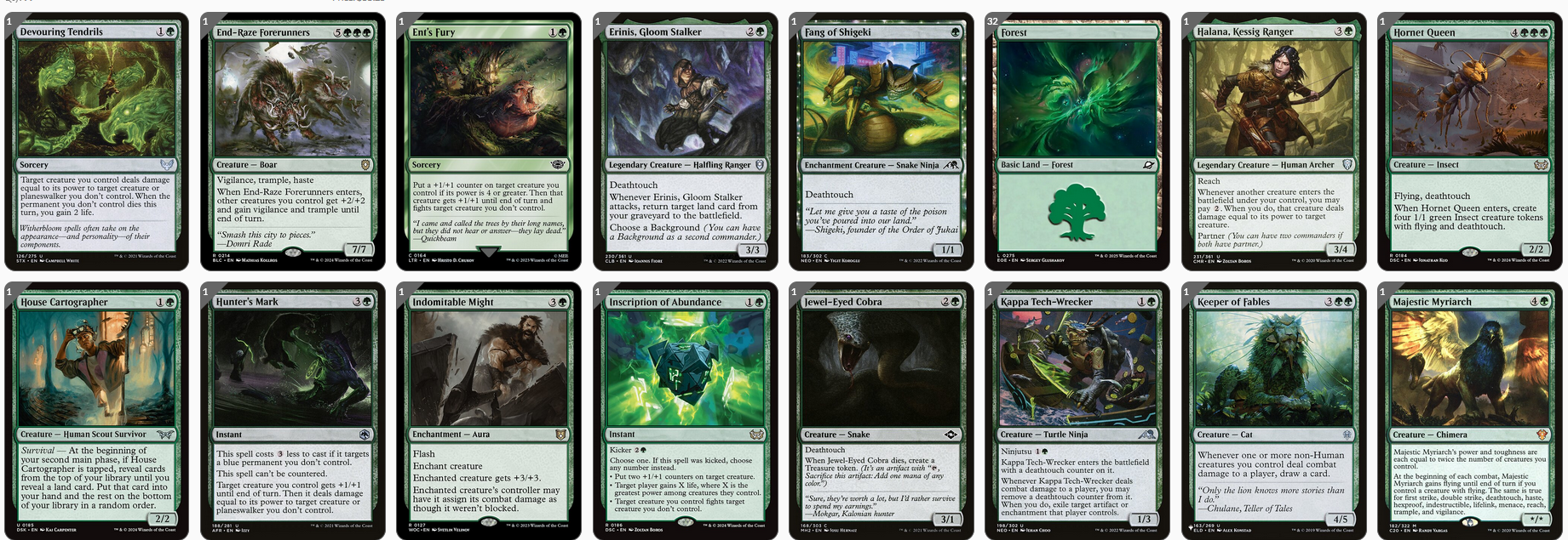 MTG Magic the Gathering Commander Deck - Fynn, the Fangbearer (Deathtouch, Poison)