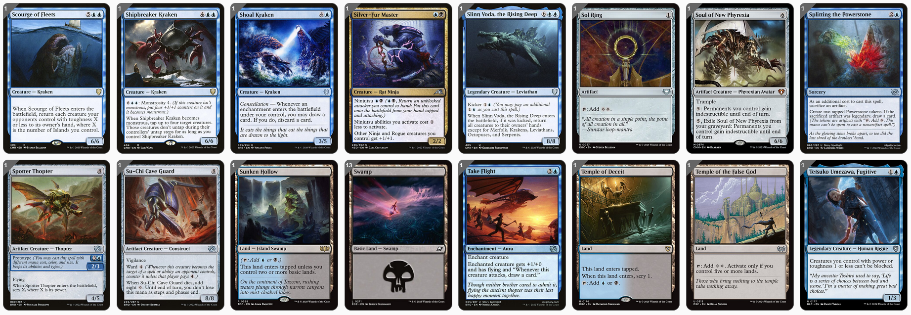 MTG Magic the Gathering Commander Deck - Satoru Umezawa (Ninja & Monsters)
