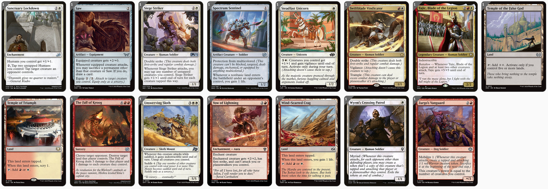 MTG Magic the Gathering Commander Deck - Commander Mustard (Soldiers Sabotage)