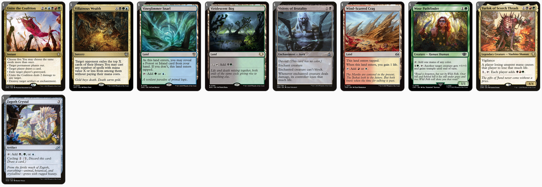 MTG Magic the Gathering Commander Deck - Omnath, Locus of All (5 Color Destruction)