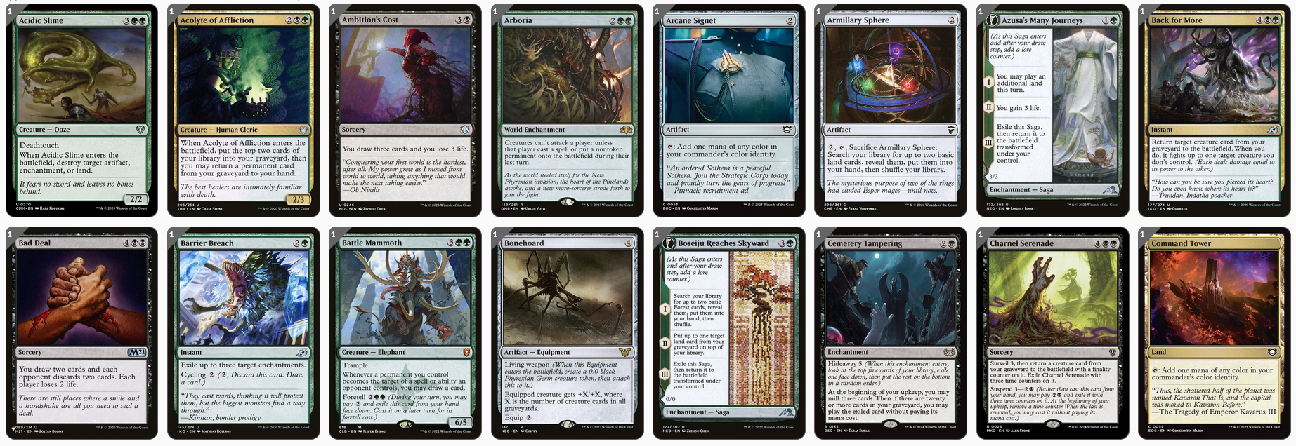 MTG Magic 100-Karten Commander Deck - Old Stickfingers (Friedhof) Grün/Schwarz