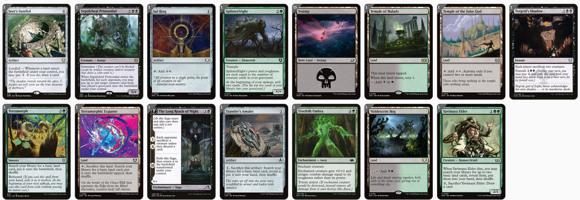 MTG Magic 100-Karten Commander Deck - Old Stickfingers (Friedhof) Grün/Schwarz