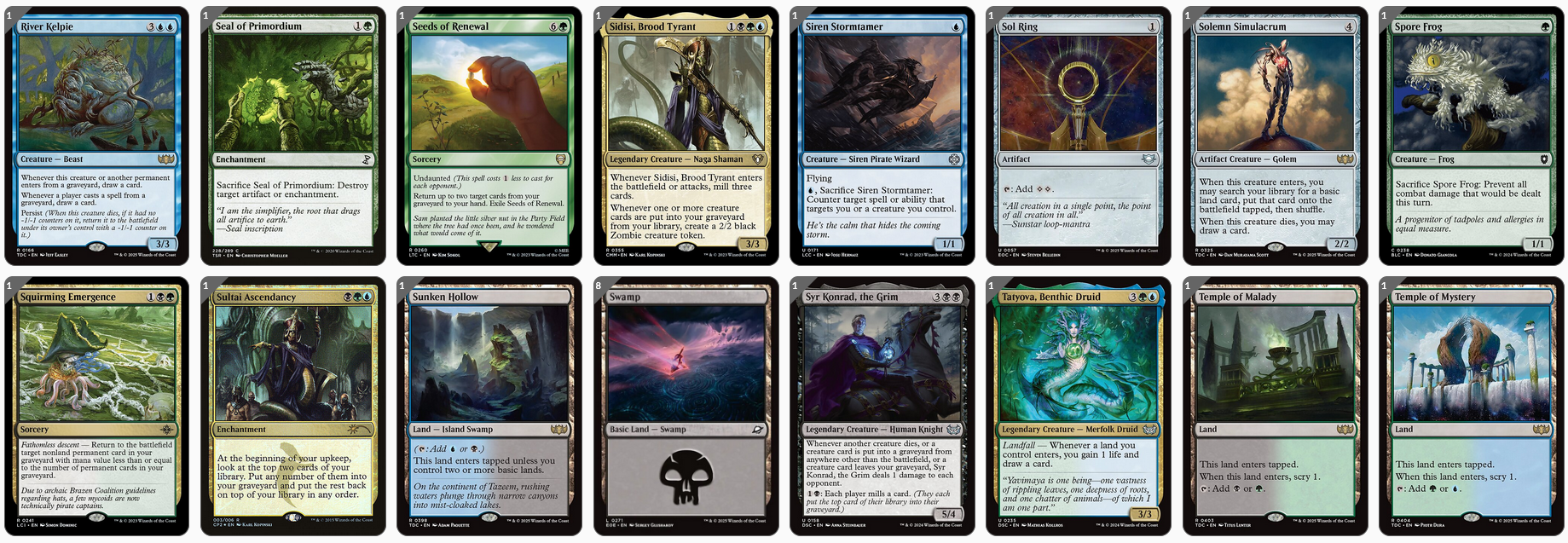 MTG Magic the Gathering Commander Deck - Muldrotha, the Gravetide (Mill, Graveyard)