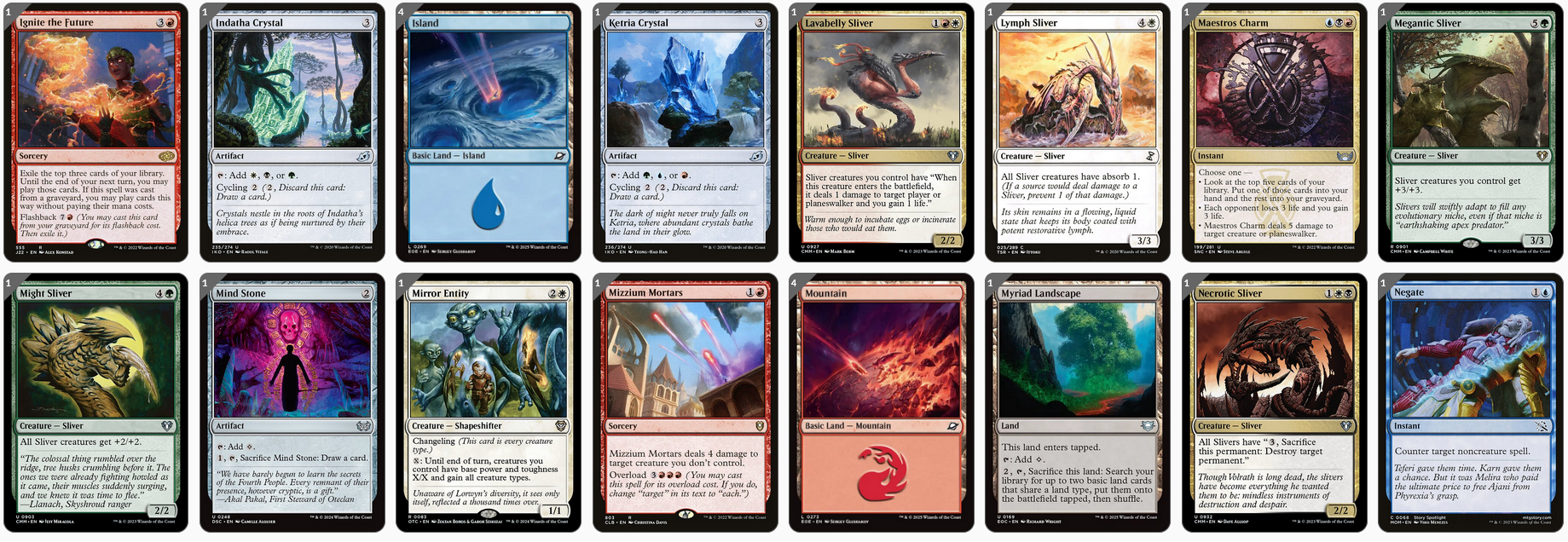 MTG Magic 100-Karten Commander Deck - The First Sliver (Remasuri, Slivers, Cascade)