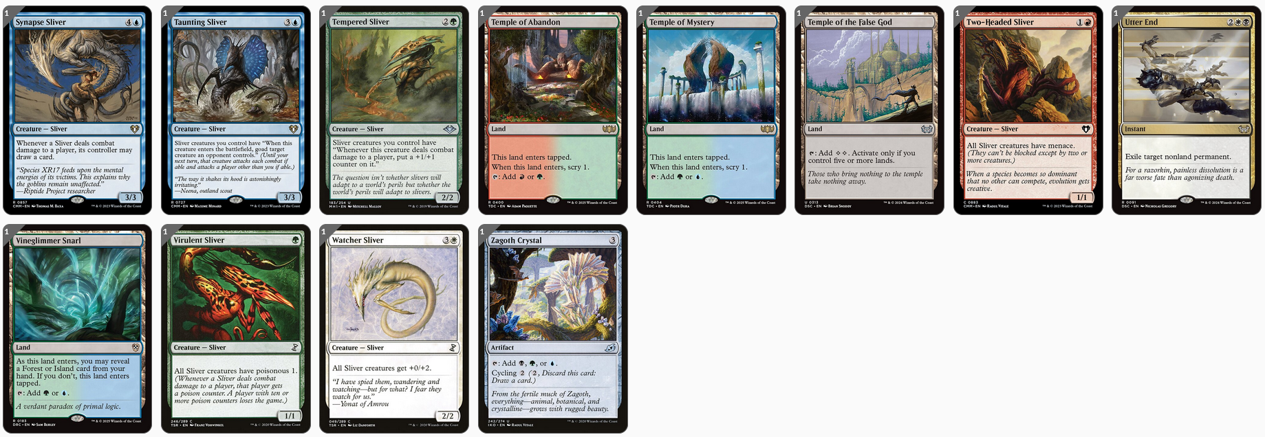 MTG Magic 100-Karten Commander Deck - The First Sliver (Remasuri, Slivers, Cascade)