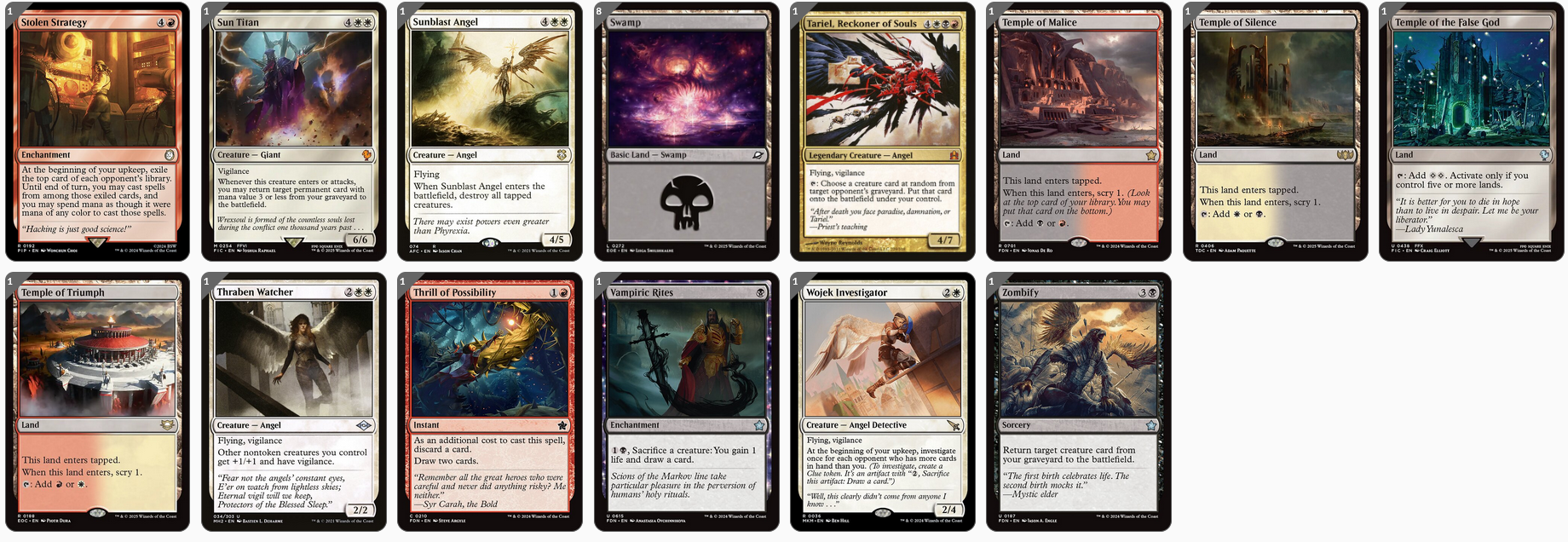 mtg angel tribal commander deck MTG Magic the Gathering Commander Deck