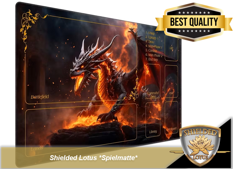 Shielded Lotus - Magic the Gathering Spielmatte verschiedene Motive (ca. 60 x 35 cm)