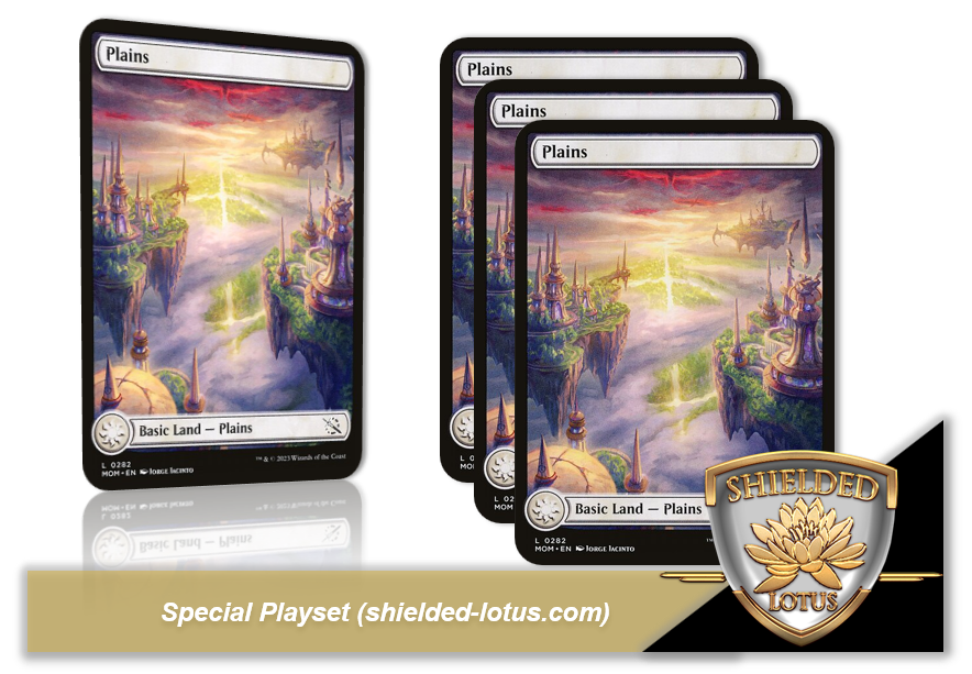 MTG March of the Machine (Marsch der Maschine) - Plains V2 (4x Full Art Playset)