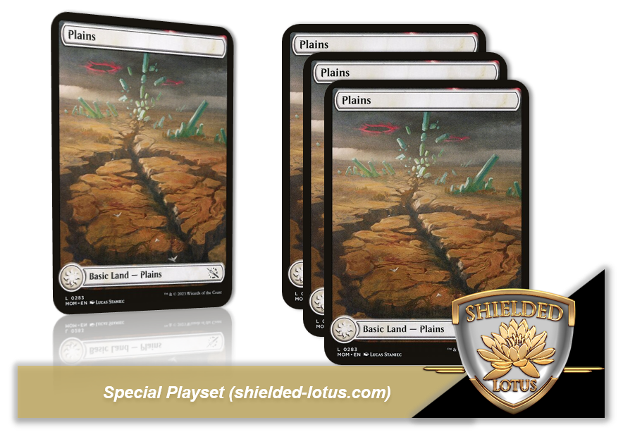 MTG March of the Machine (Marsch der Maschine) - Plains V3 (4x Full Art Playset)