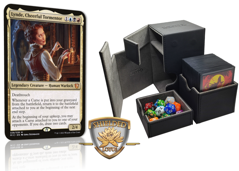 MTG Magic 100-Karten Commander Deck - Lynde (Fluch, Curse) Schwarz/Blau/Rot