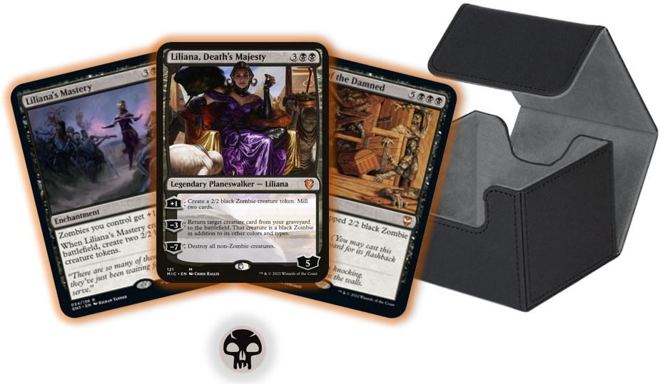 MTG Magic the Gathering 60-Karten Deck - Liliana, Regentin des Todes (Zombie, Mono Black)