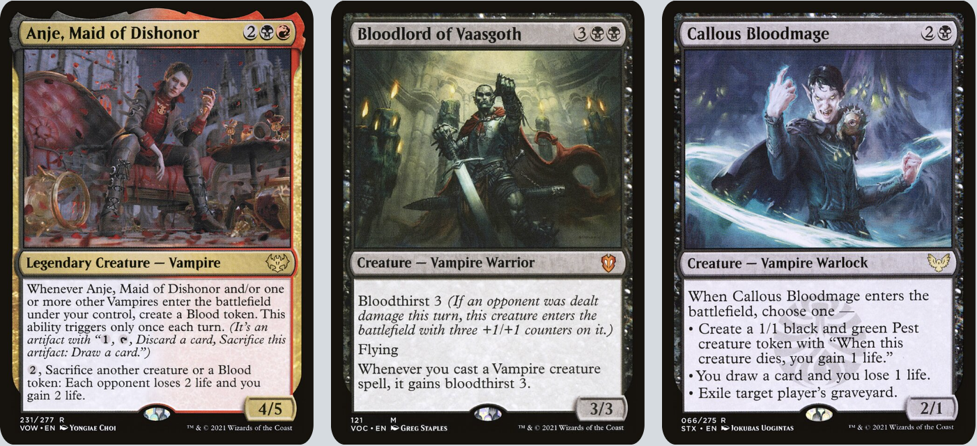 MTG Magic the Gathering 60 Karten Deck - Anje, Maid of Dishonor & Florian Vampires