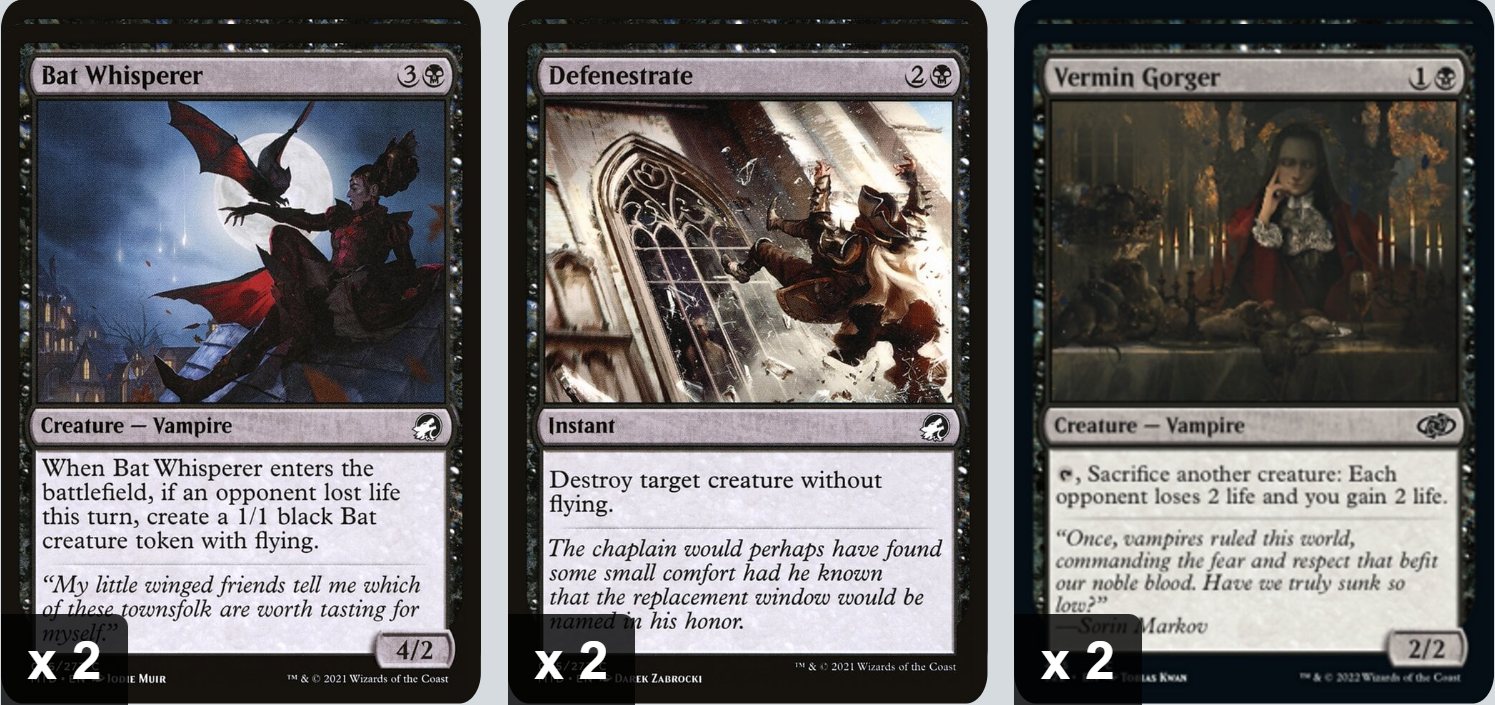 MTG Magic the Gathering 60 Karten Deck - Timothar (Mono Black Vampire)