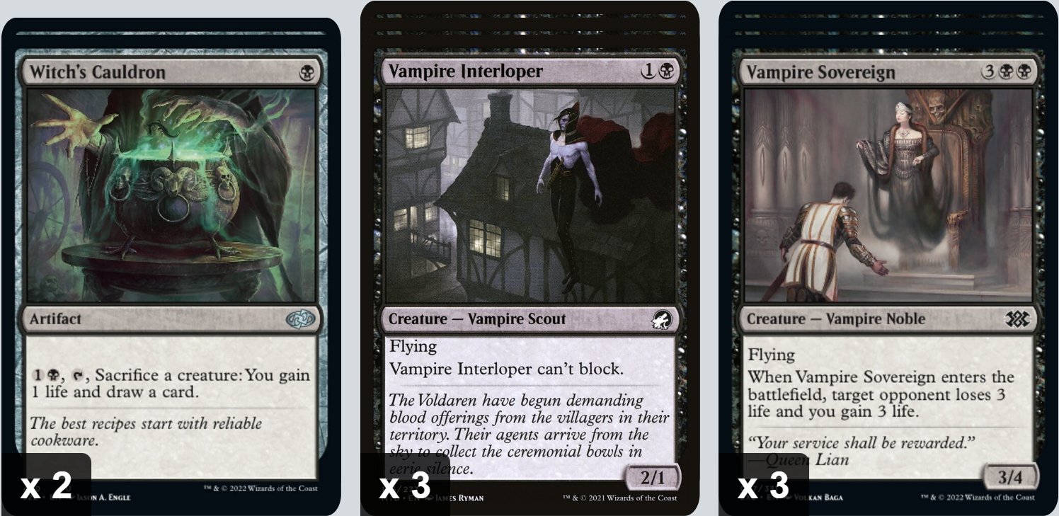 MTG Magic the Gathering 60 Karten Deck - Timothar (Mono Black Vampire)