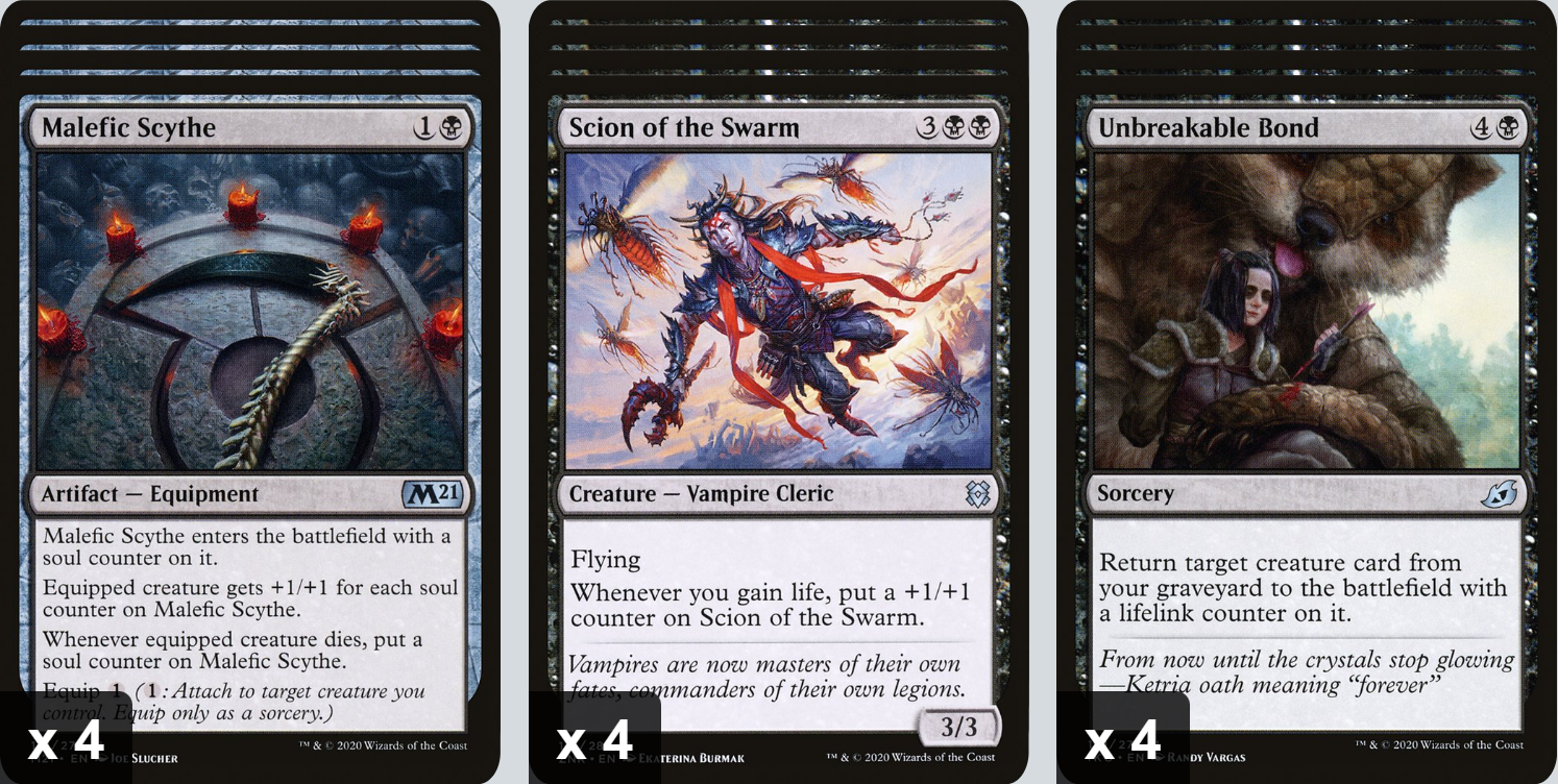 MTG Magic the Gathering 60 Karten Deck - Timothar (Mono Black Vampire)