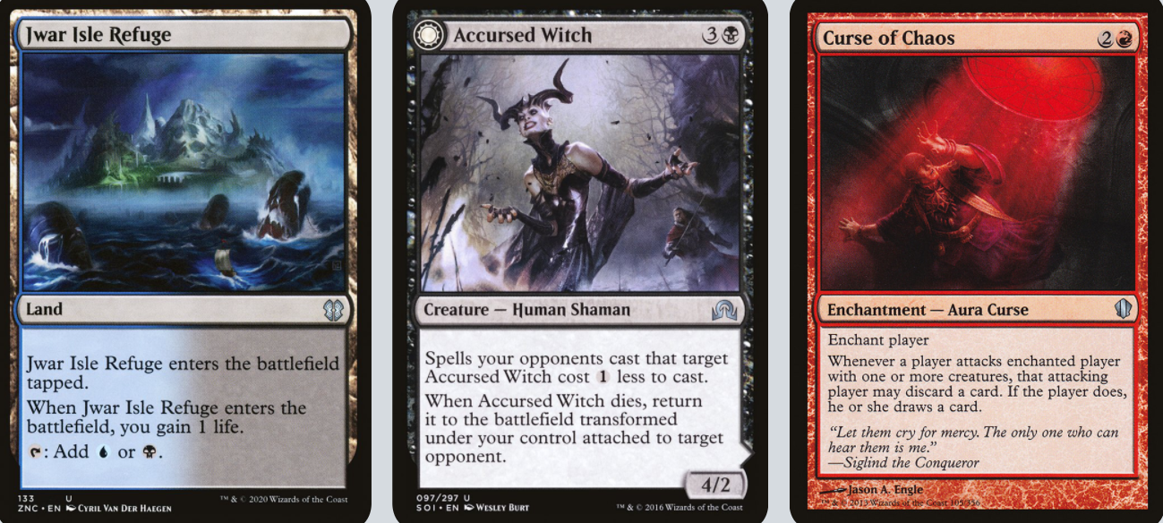 MTG Magic 100-Karten Commander Deck - Lynde (Fluch, Curse) Schwarz/Blau/Rot