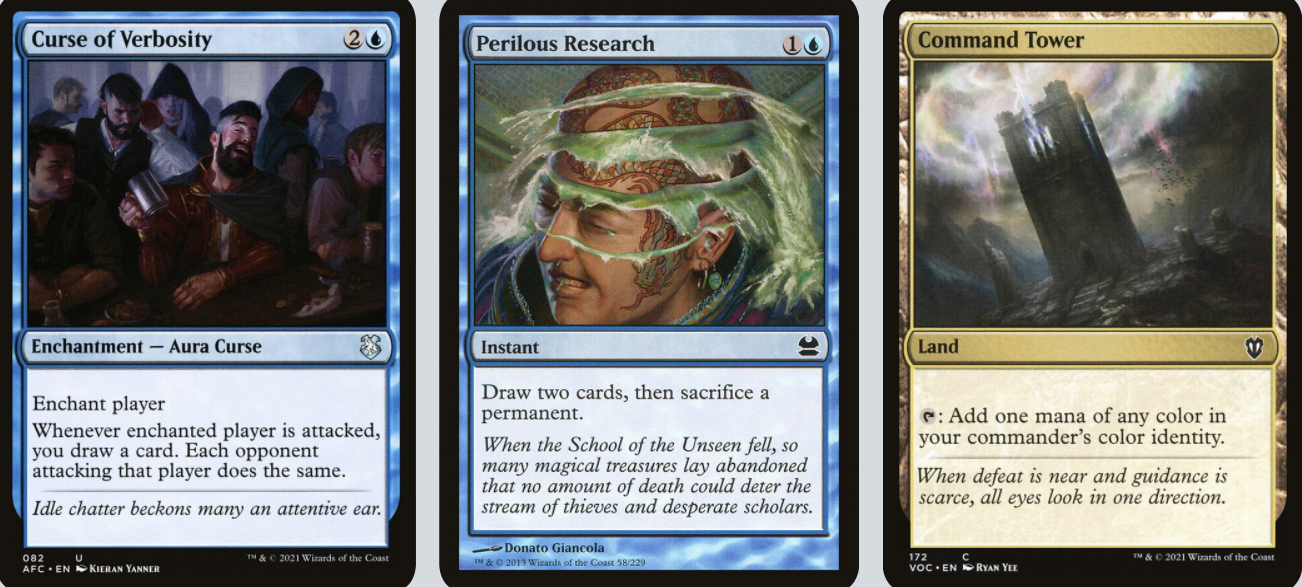 MTG Magic 100-Karten Commander Deck - Lynde (Fluch, Curse) Schwarz/Blau/Rot